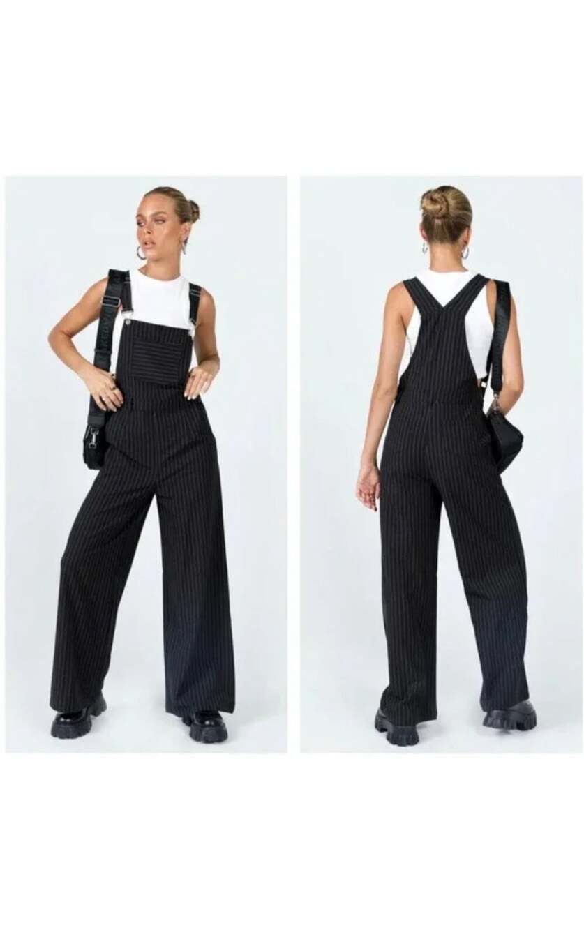 Princess Polly pinstripe overalls, never worn. Size...